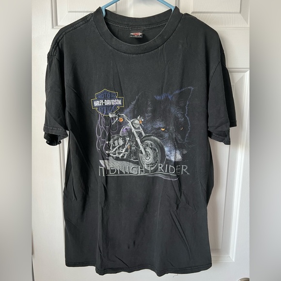 Harley-Davidson Other - Harley-Davidson Midnight Rider Vintage Tshirt, size Large